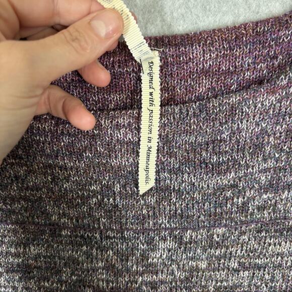 Leo & Nicole Sweater Large‎ Cotton Pockets Speckled Marled Artsy Abstract Petite - Picture 5 of 12